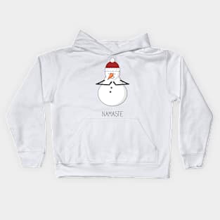 Cartoon snowman doing pose Kids Hoodie